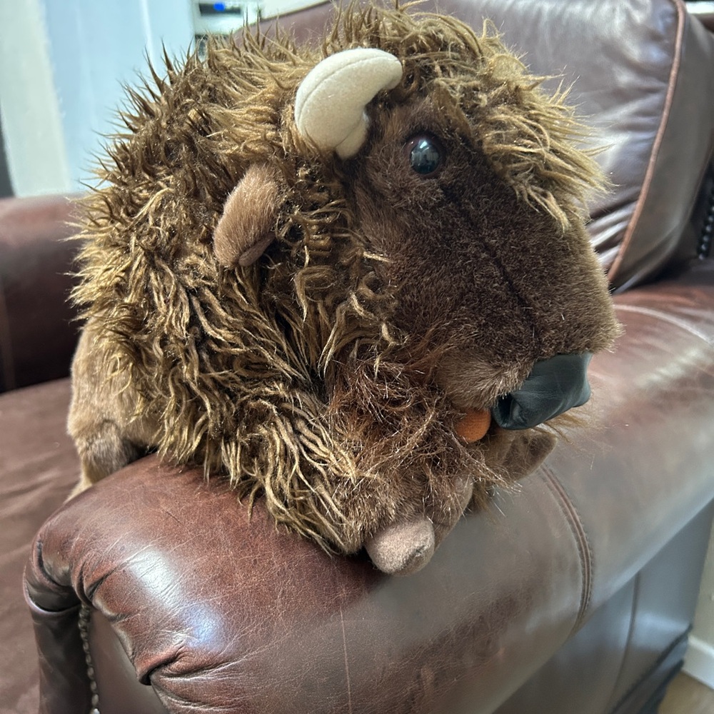 Retired Buffalo Bison Folktails Puppet by Folkmanis Inc
